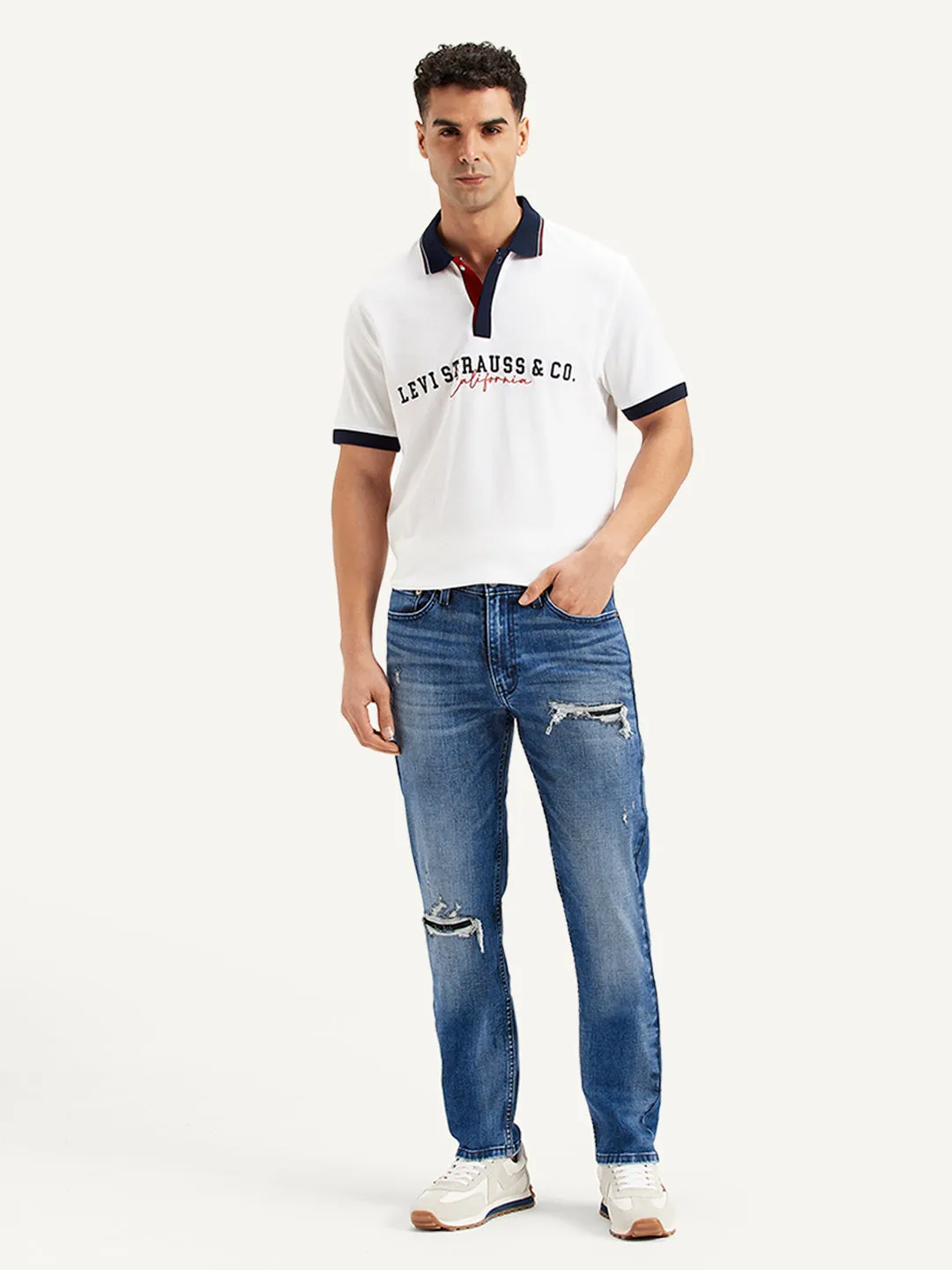 Men's 511 Blue Slim Fit Mid Rise Jeans
