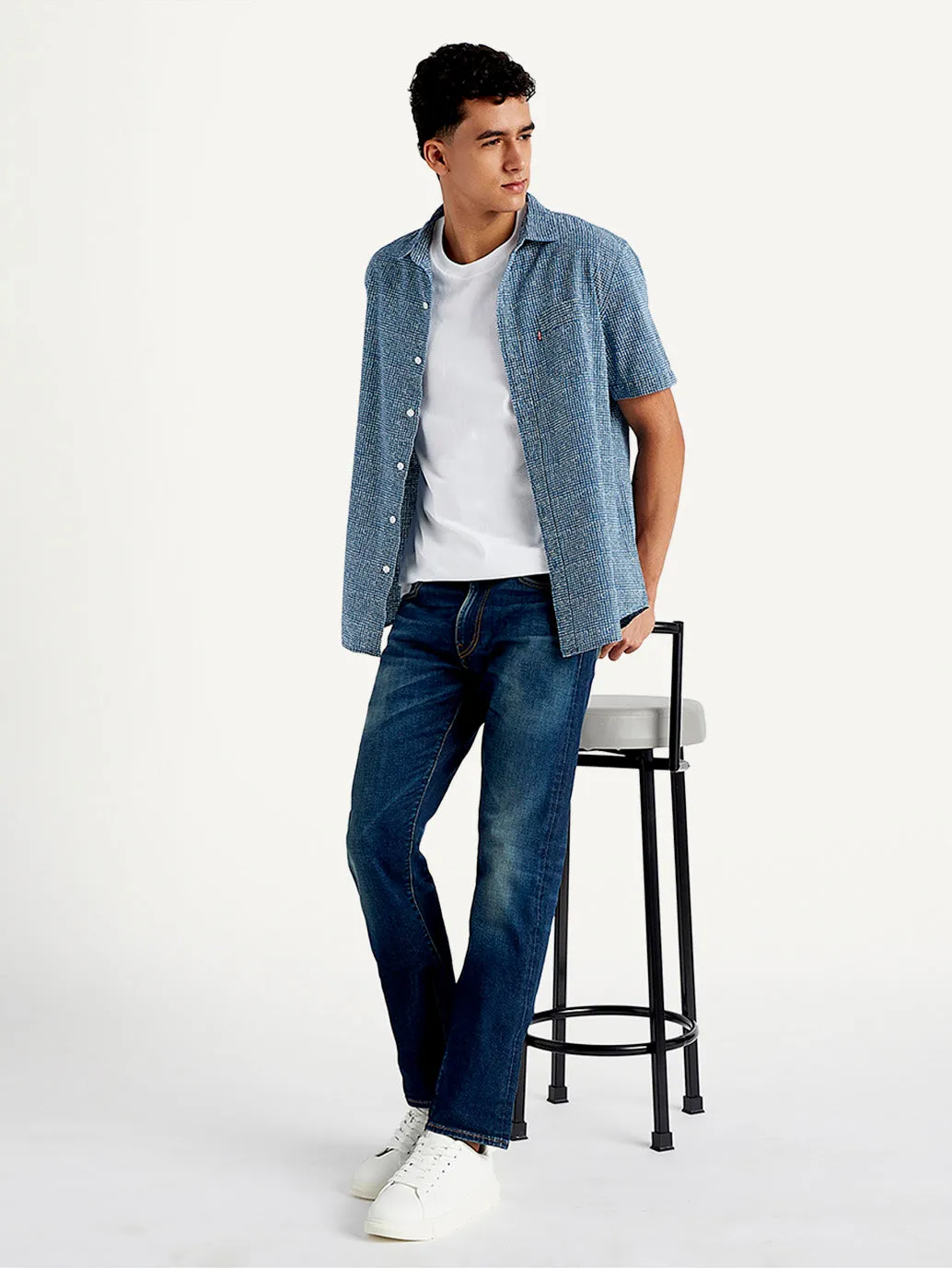 Men's 511 Blue Slim Fit Mid Rise Jeans