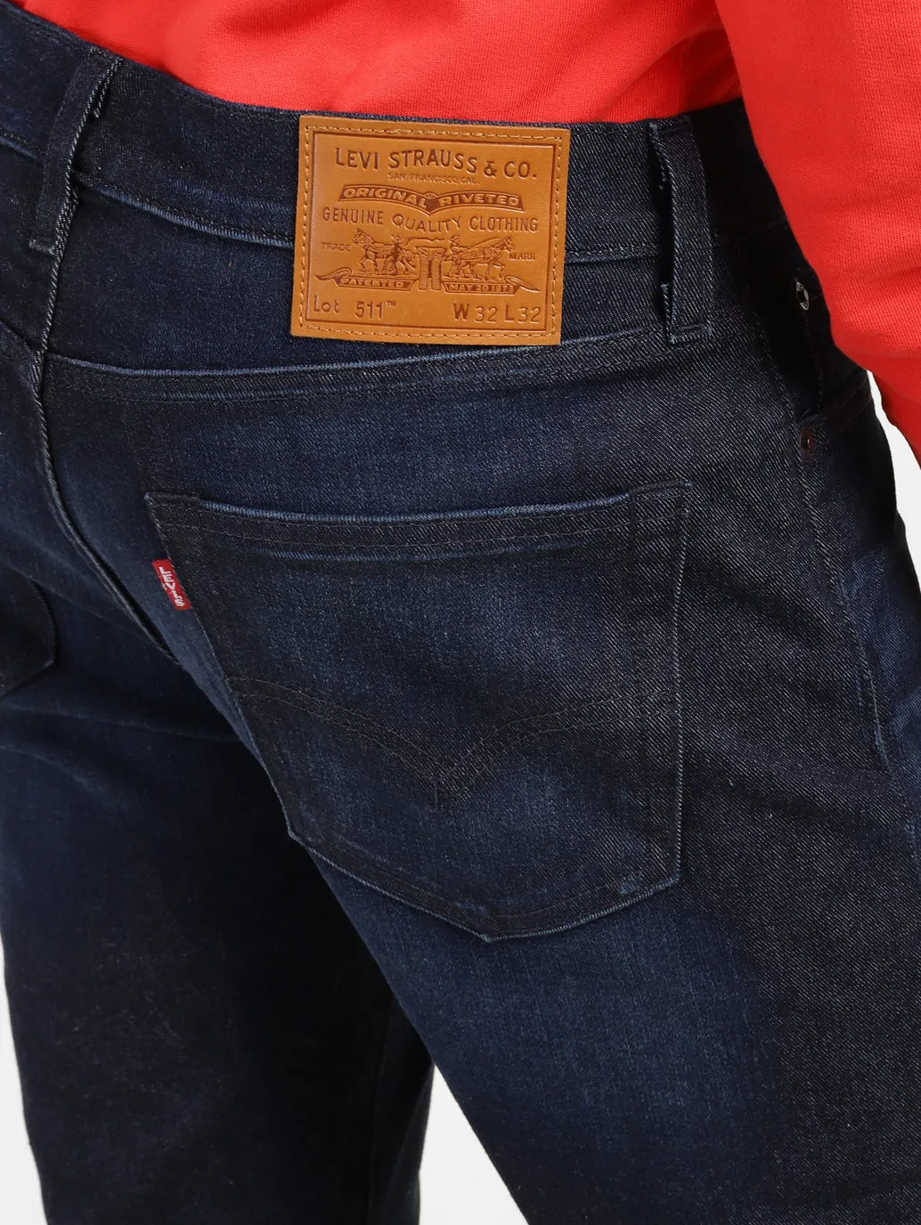 Men's 511 Blue Slim Fit Mid Rise Jeans