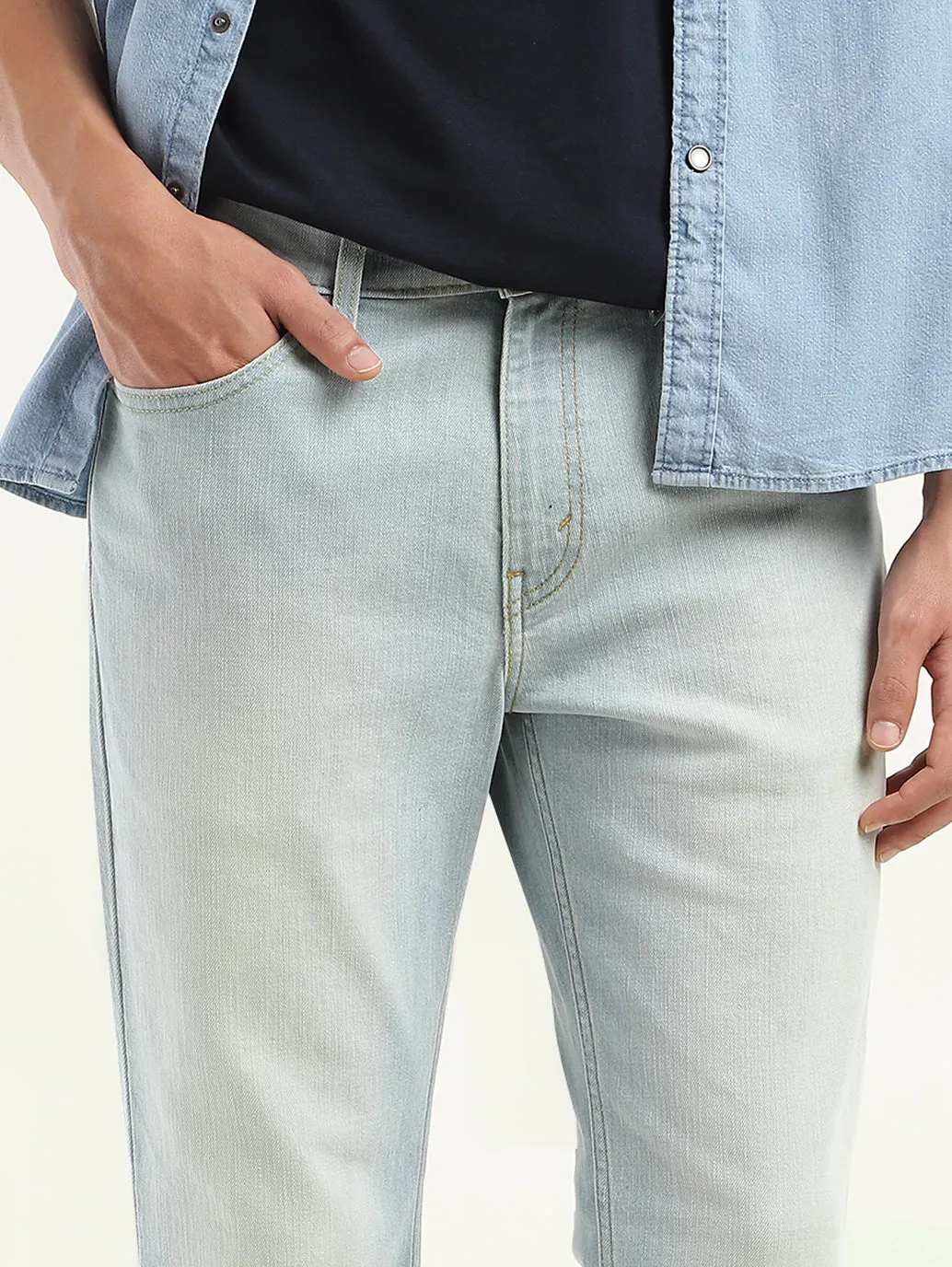Men's 511 Blue Slim Fit Mid Rise Jeans