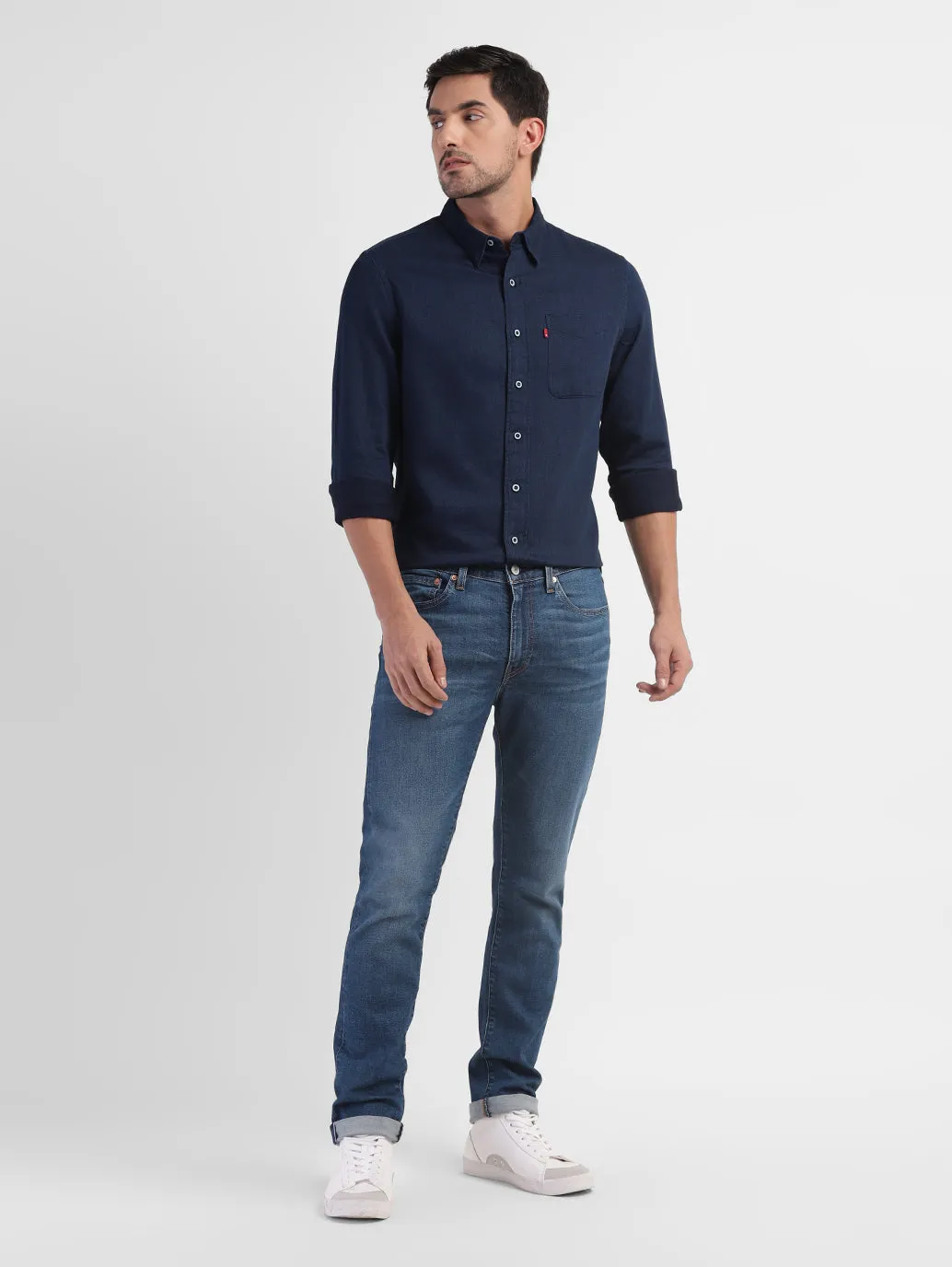 Men's 511 Blue Slim Fit Mid Rise Jeans
