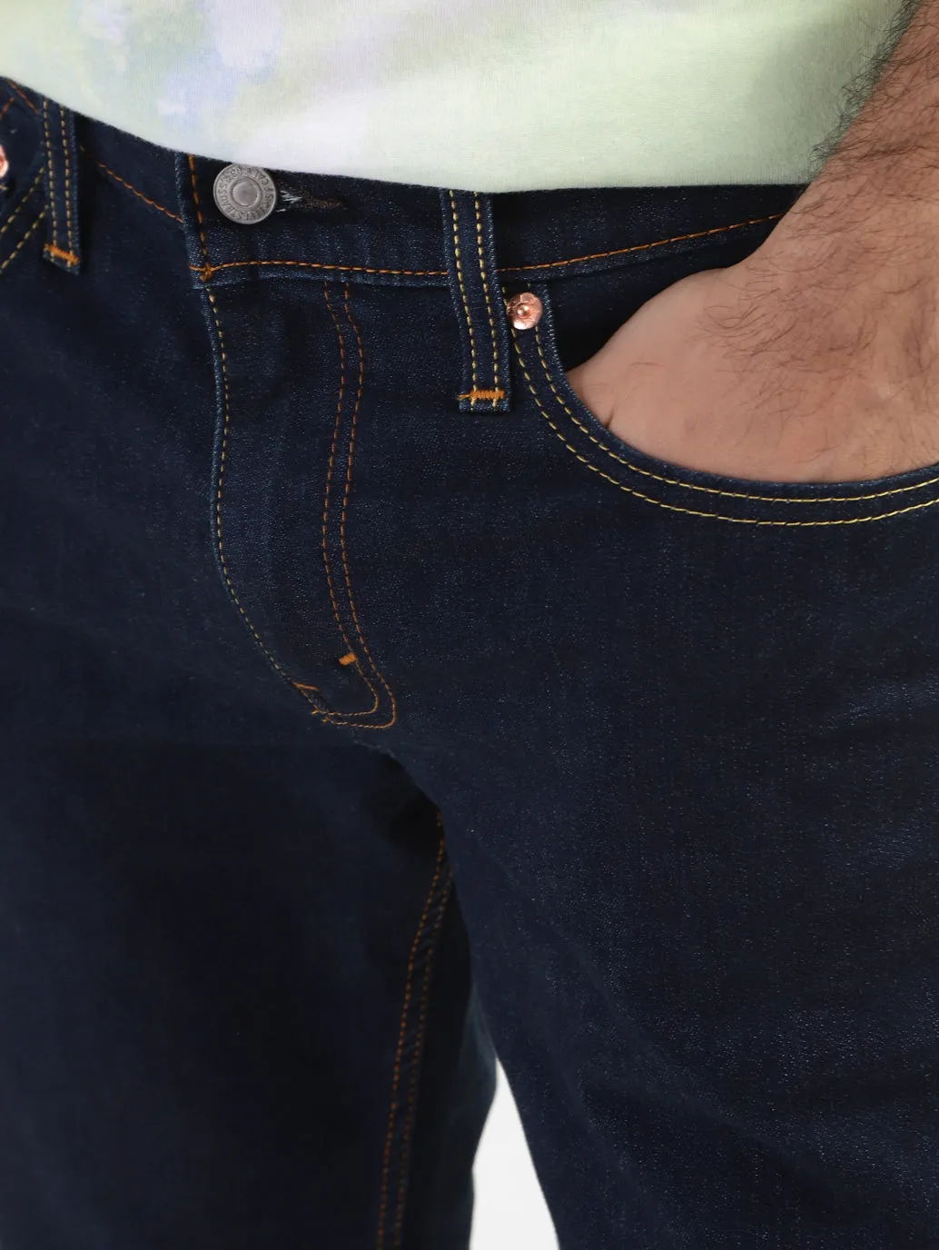 Men's 511 Blue Slim Fit Mid Rise Jeans