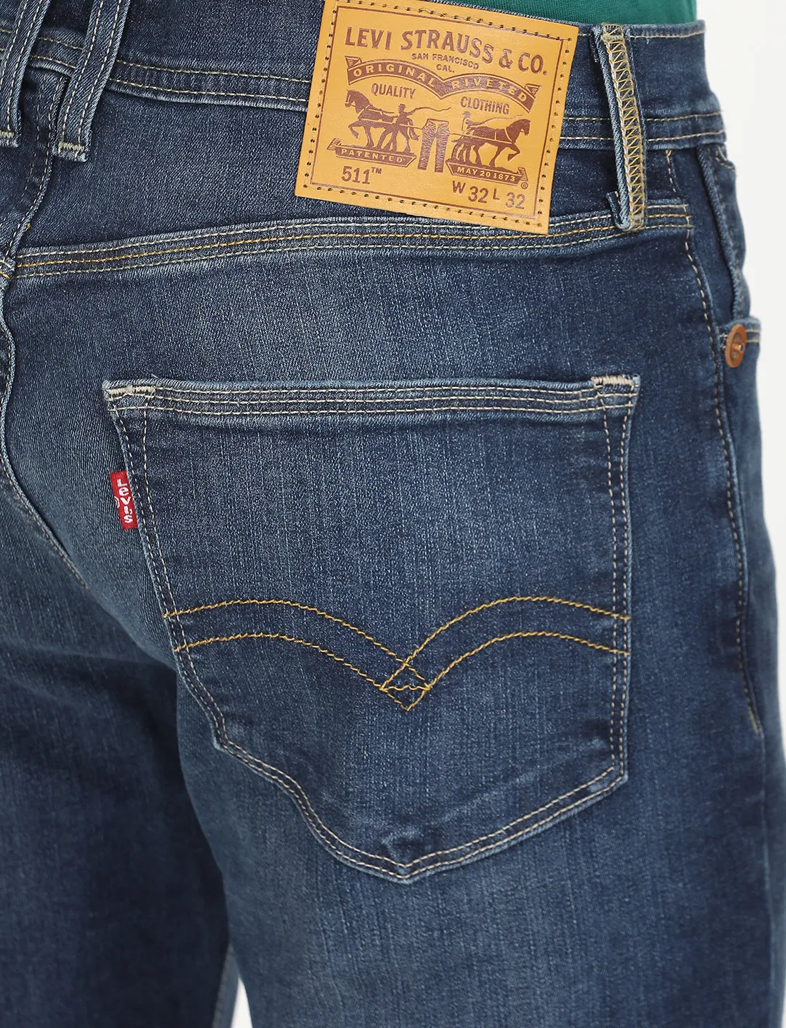 Men's 511 Blue Slim Fit Mid Rise Jeans