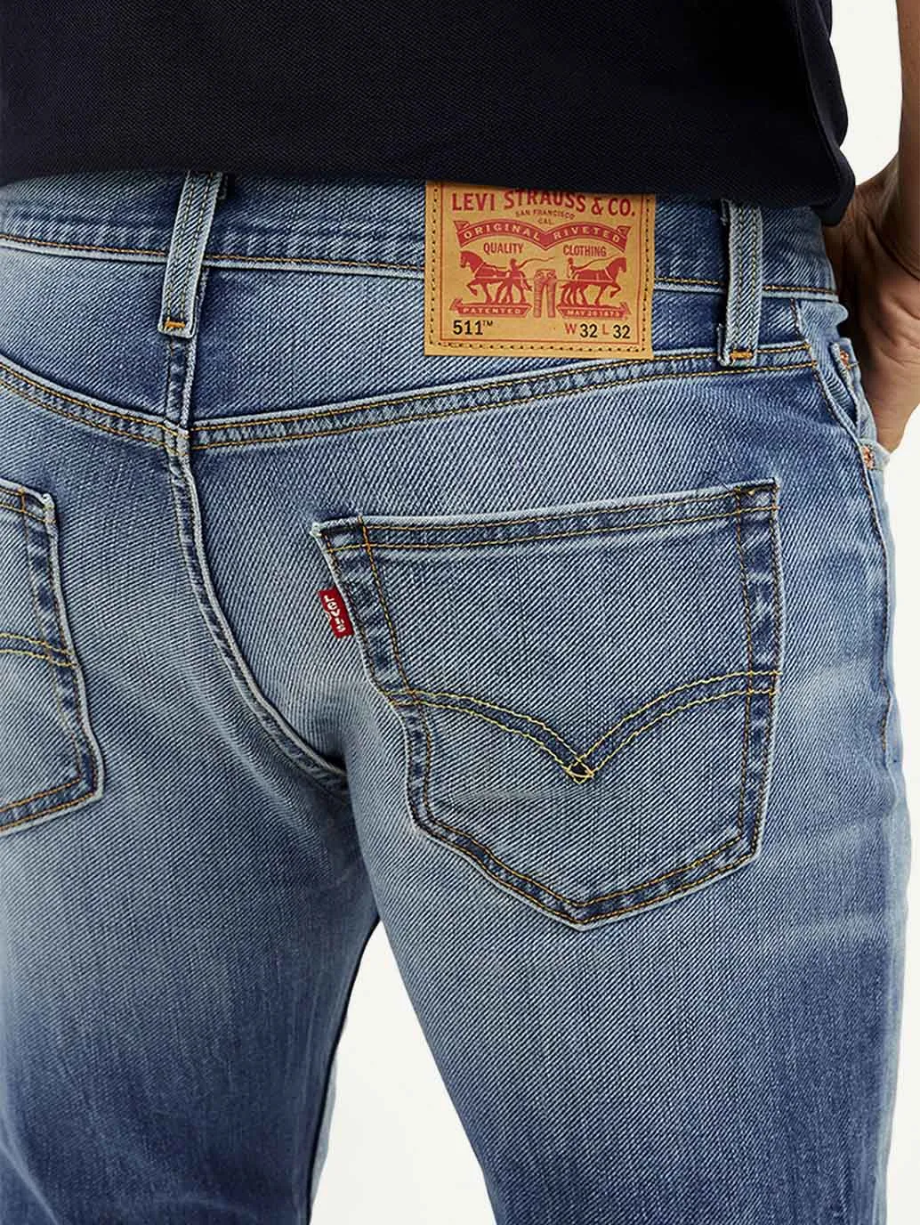 Men's 511 Blue Slim Fit Mid Rise Jeans