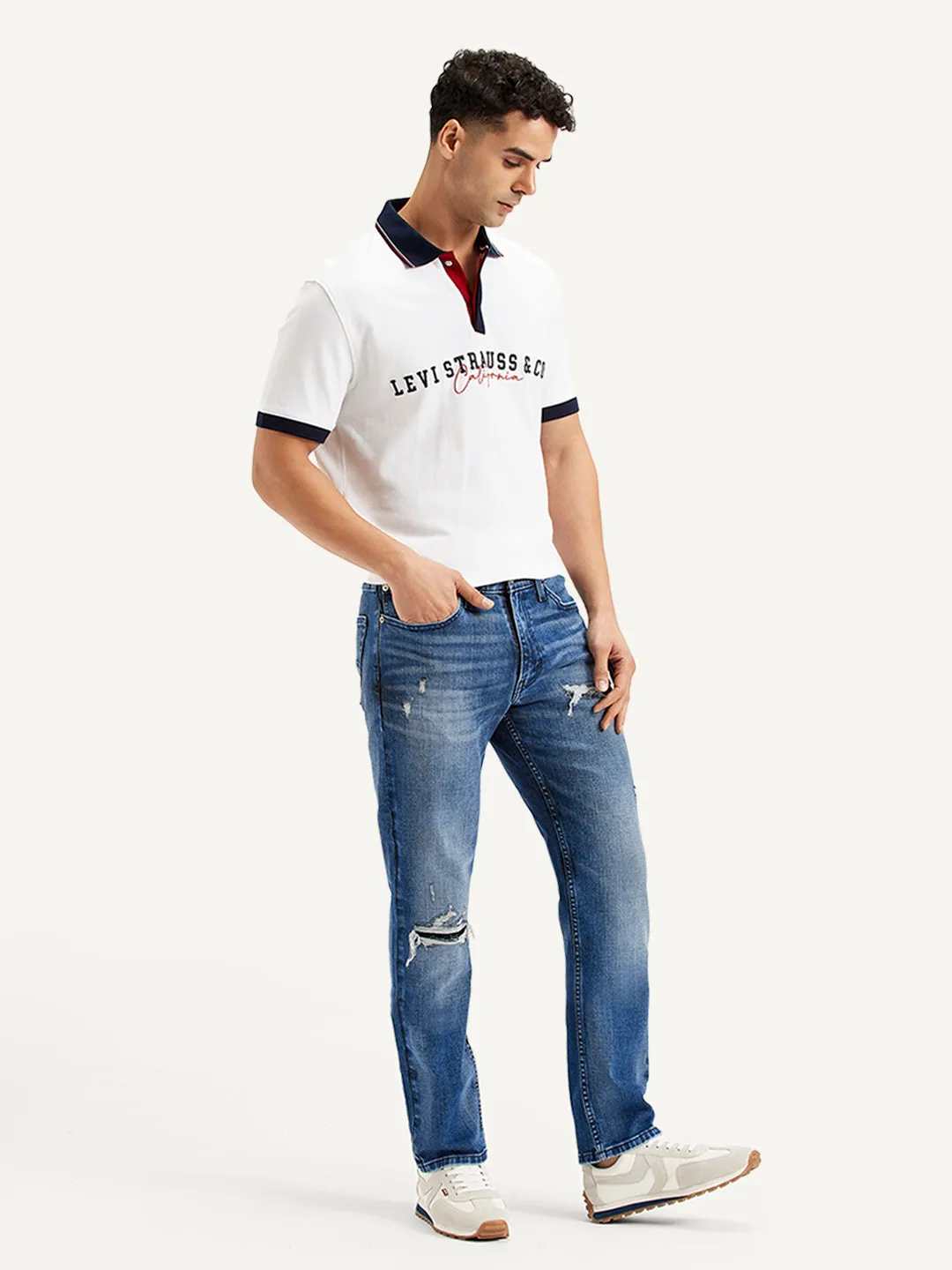 Men's 511 Blue Slim Fit Mid Rise Jeans