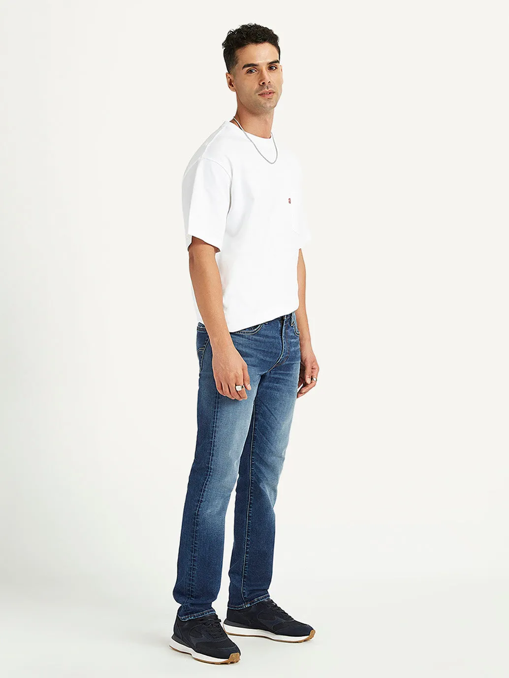 Men's 511 Blue Slim Fit Mid Rise Jeans