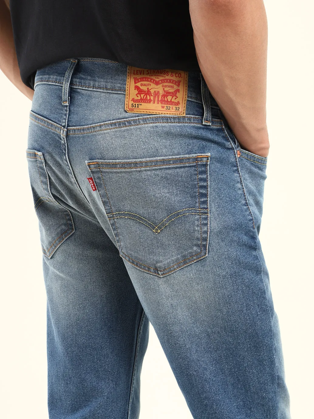 Men's 511 Blue Slim Fit Mid Rise Jeans