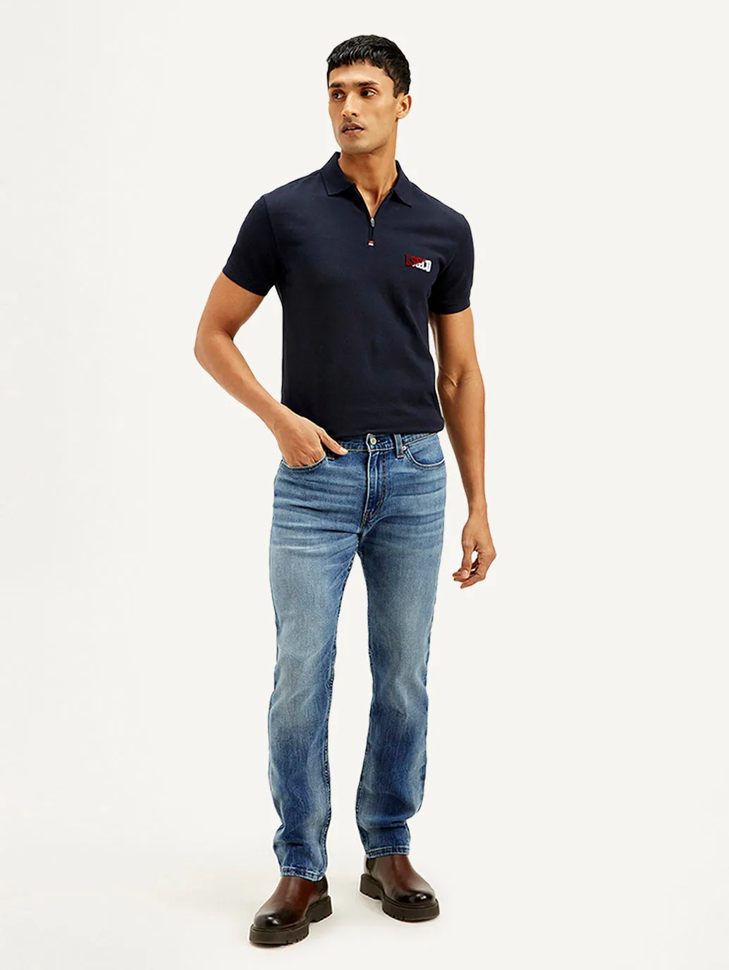 Men's 511 Blue Slim Fit Mid Rise Jeans