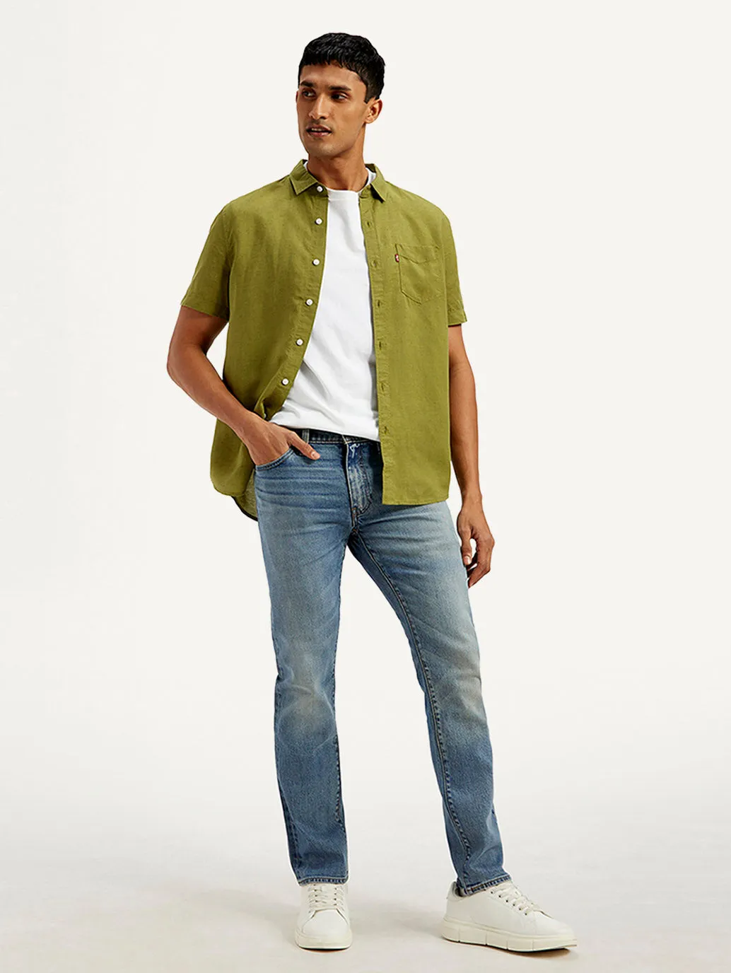 Men's 511 Blue Slim Fit Mid Rise Jeans