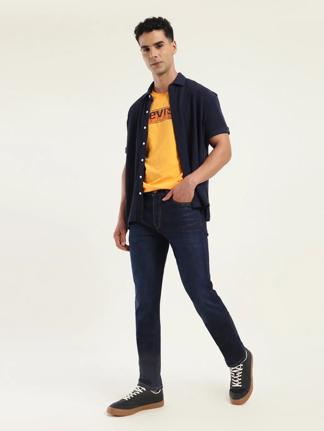 Men's 511 Blue Slim Fit Mid Rise Jeans