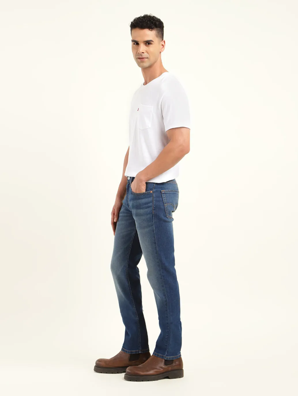 Men's 511 Blue Slim Fit Mid Rise Jeans