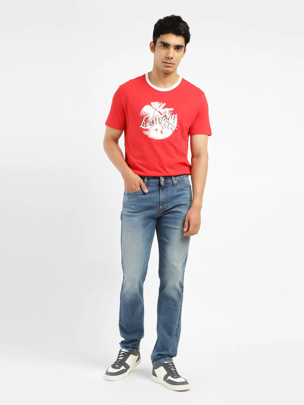 Men's 511 Blue Slim Fit Mid Rise Jeans