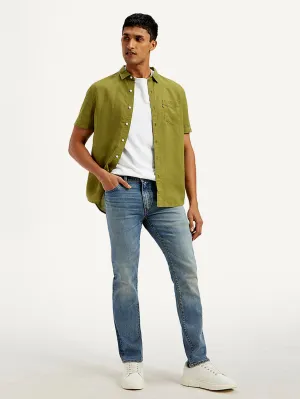 Men's 511 Blue Slim Fit Mid Rise Jeans