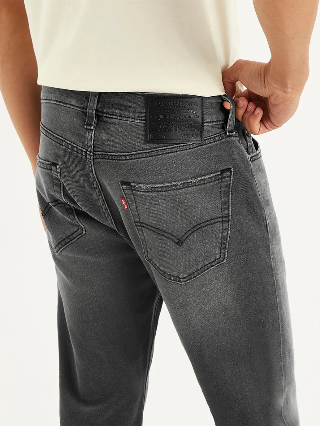 Men's 511 Charcoal Grey Slim Fit Mid Rise Jeans