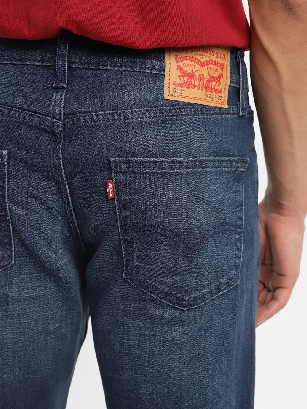 Men's 511 Dark Blue Slim Fit Mid Rise Jeans