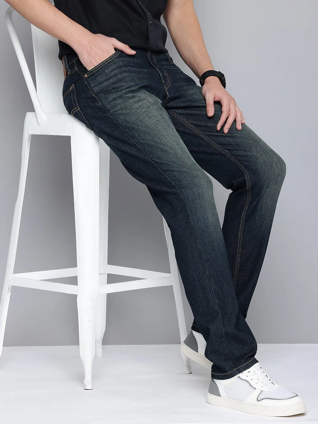 Men's 511 Dark Blue Slim Fit Mid Rise Jeans