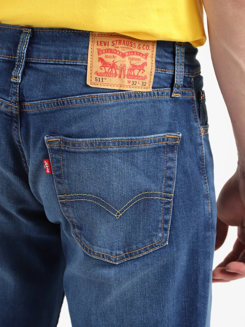 Men's 511 Dark Blue Slim Fit Mid Rise Jeans