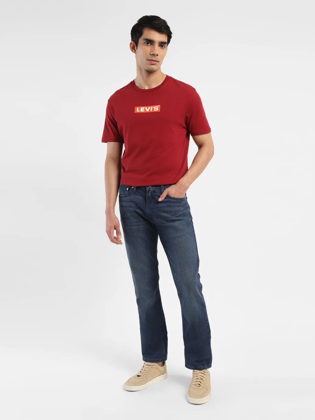 Men's 511 Dark Blue Slim Fit Mid Rise Jeans