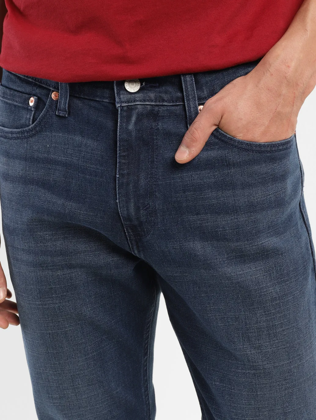 Men's 511 Dark Blue Slim Fit Mid Rise Jeans