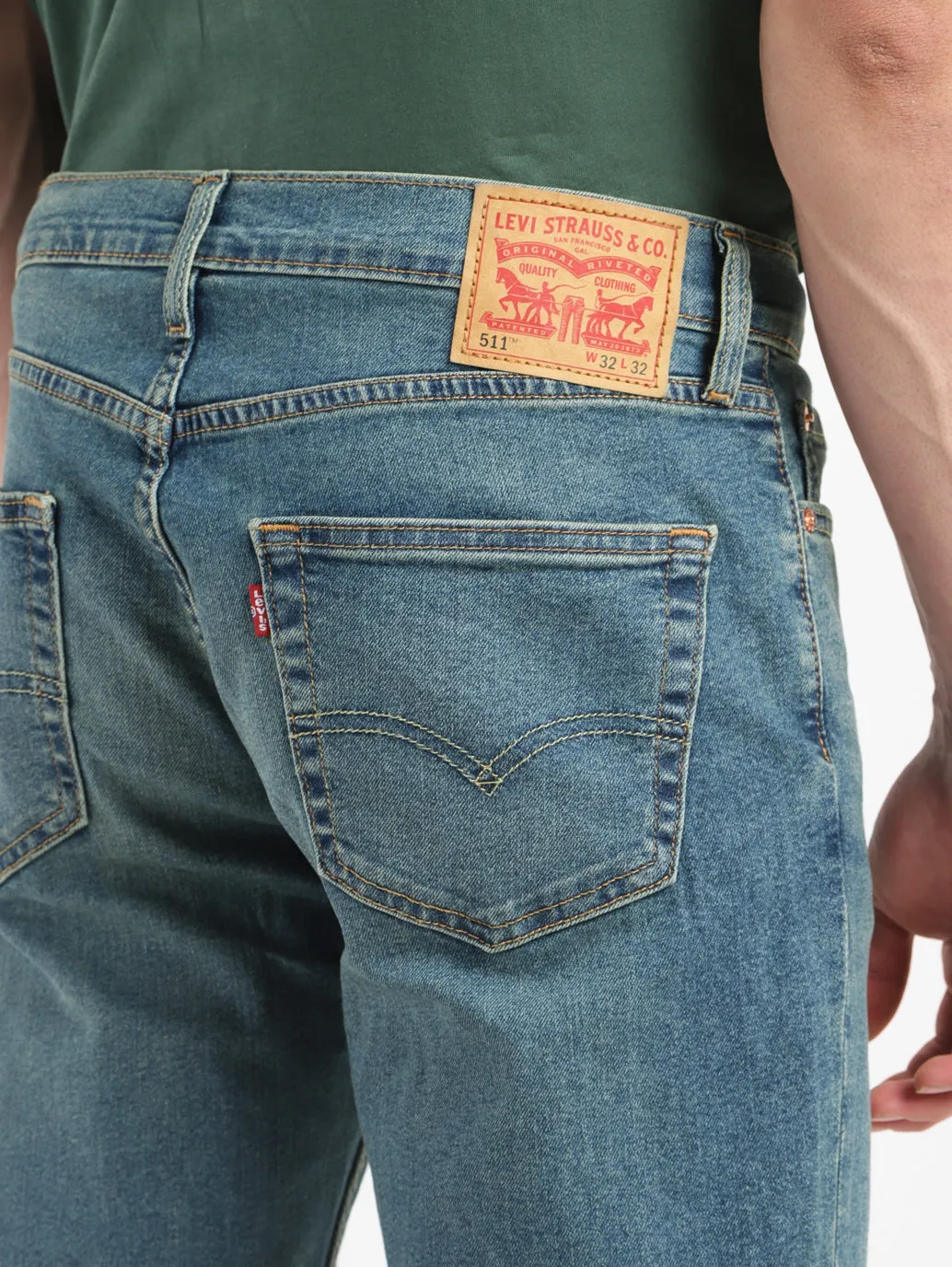 Men's 511 Dark Blue Slim Fit Mid Rise Jeans