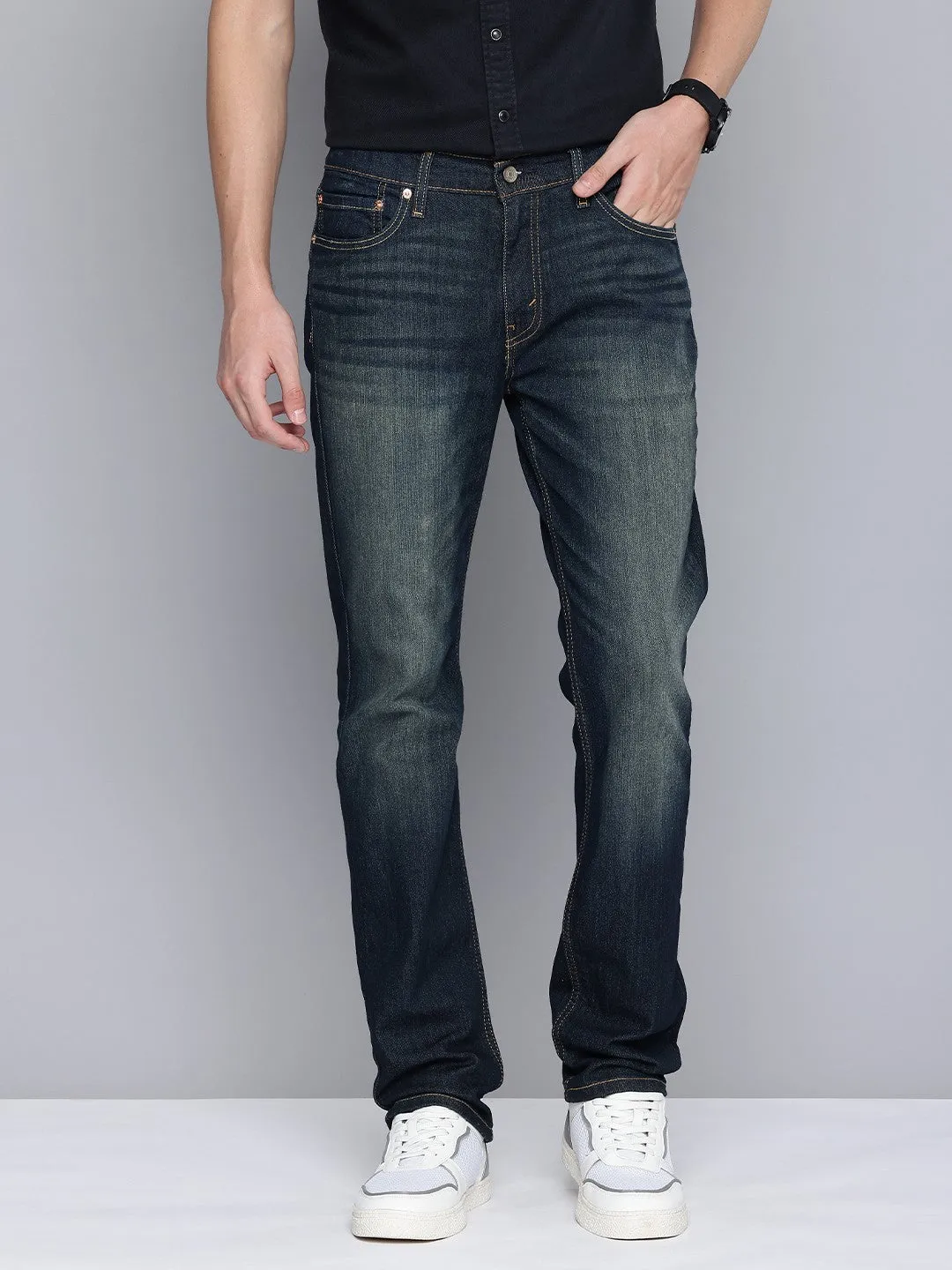 Men's 511 Dark Blue Slim Fit Mid Rise Jeans