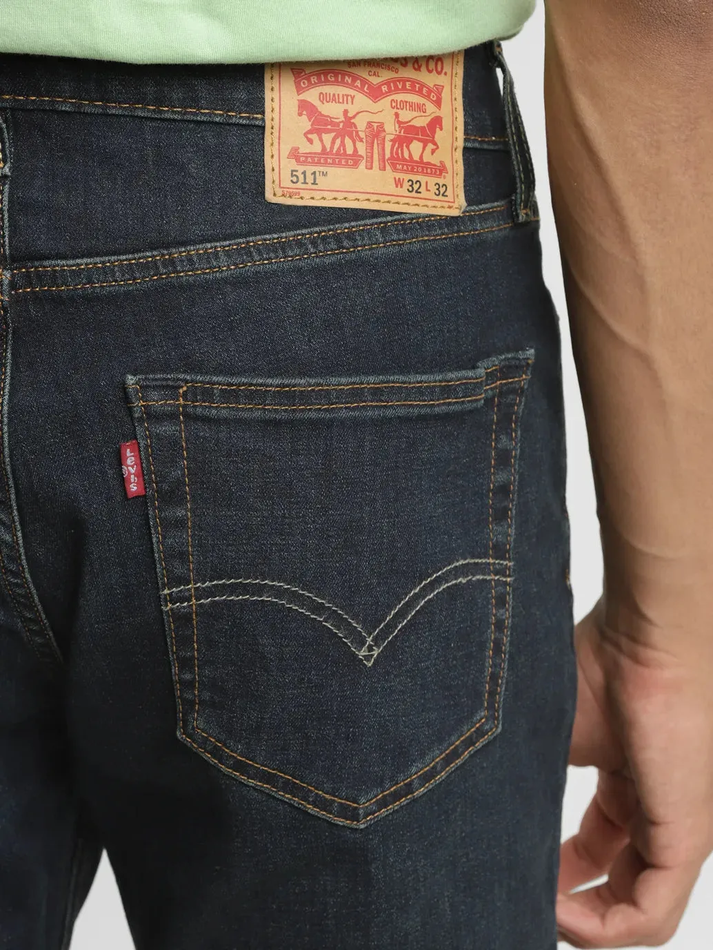 Men's 511 Dark Indigo Slim Fit Mid Rise Jeans