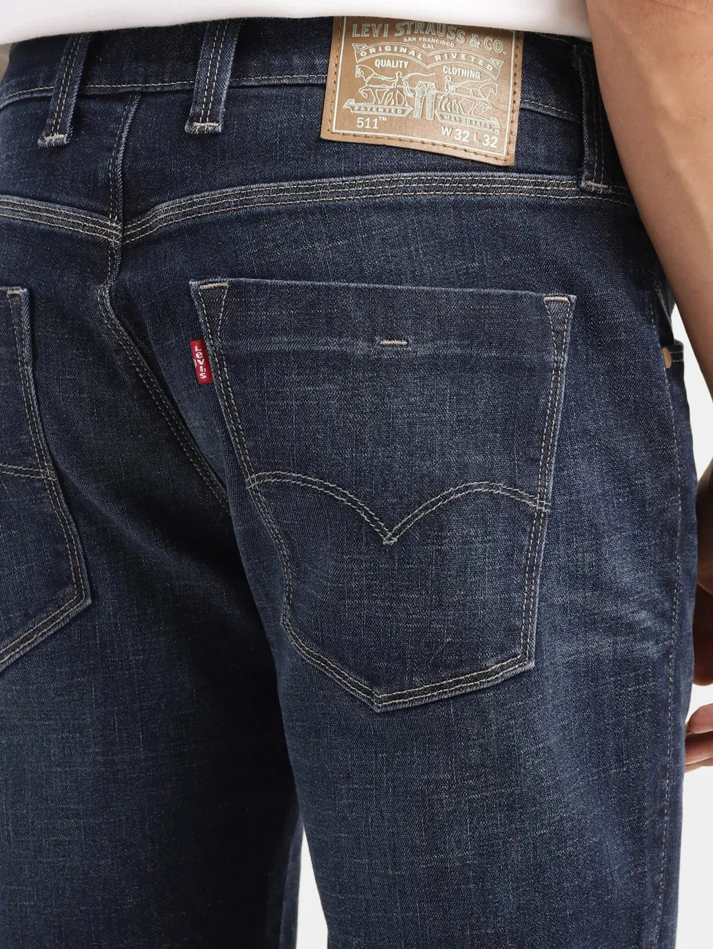 Men's 511 Dark Indigo Slim Fit Mid Rise Jeans