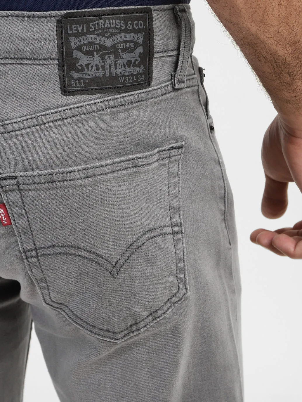 Men's 511 Grey Slim Fit Mid Rise Jeans