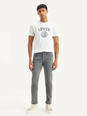 Men's 511 Light Grey Slim Fit Mid Rise Jeans