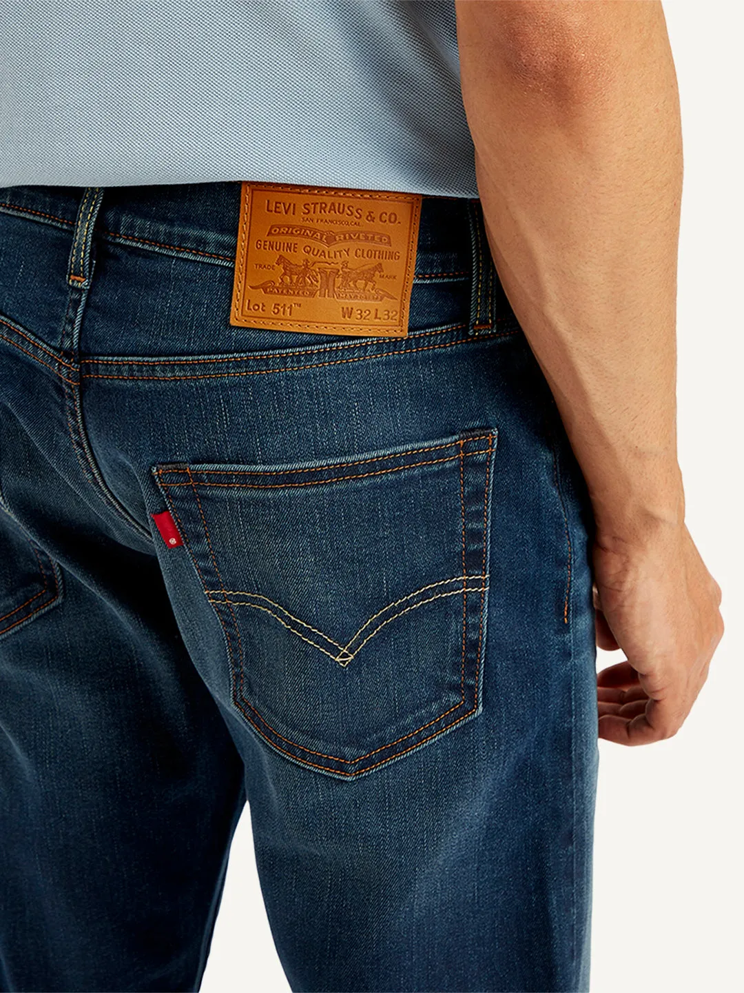 Men's 511 Navy Blue Slim Fit Mid Rise Jeans