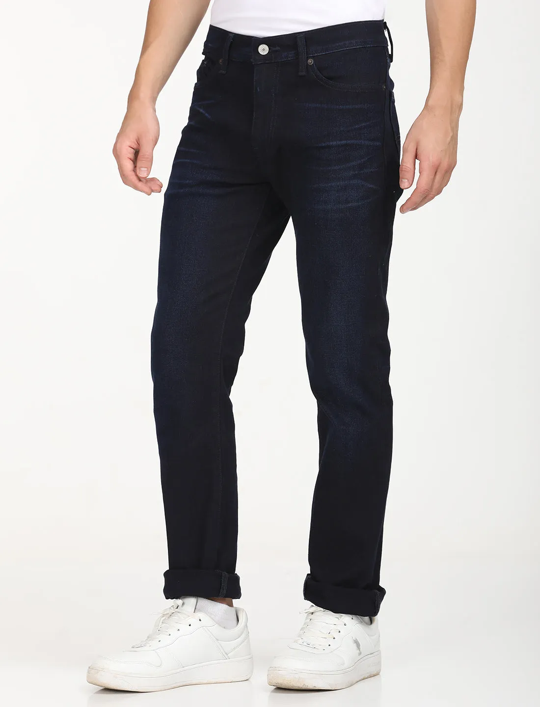 Men's 511 Navy Blue Slim Fit Mid Rise Jeans
