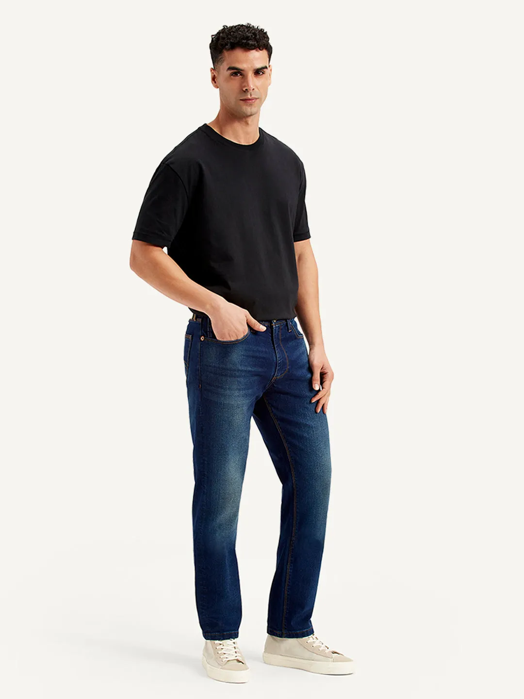 Men's 511 Navy Blue Slim Fit Mid Rise Jeans