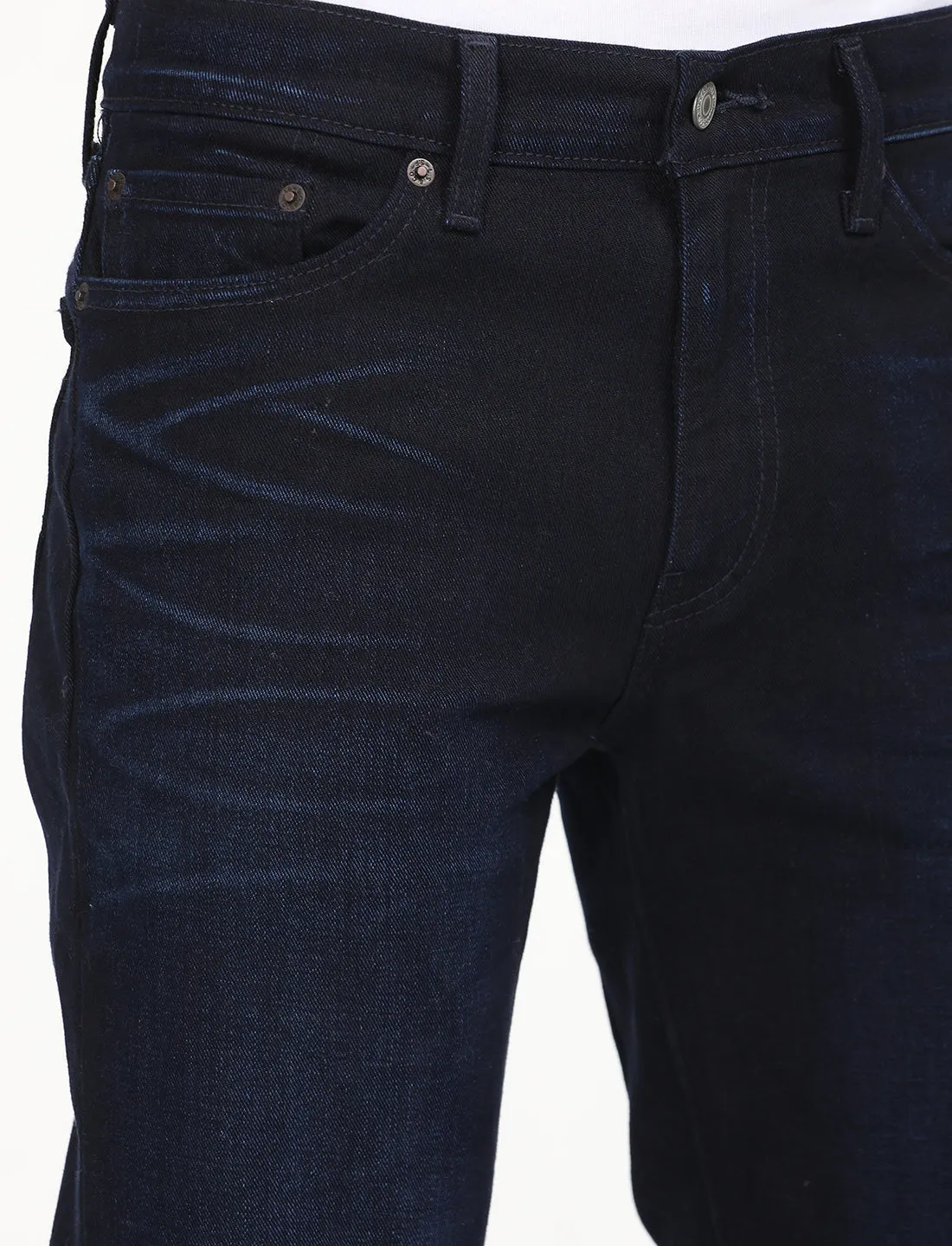 Men's 511 Navy Blue Slim Fit Mid Rise Jeans