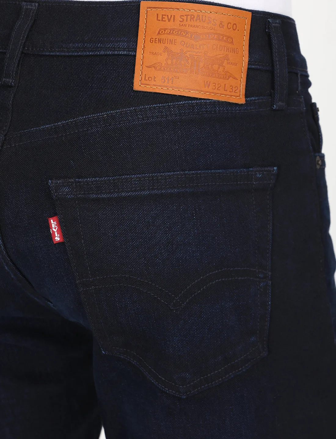 Men's 511 Navy Blue Slim Fit Mid Rise Jeans
