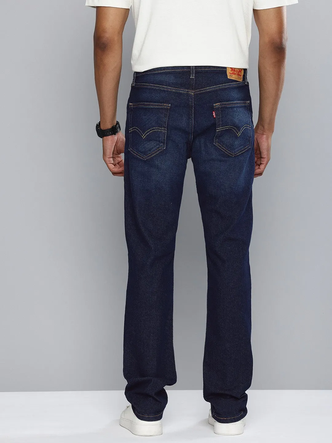 Men's 511 Navy Blue Slim Fit Mid Rise Jeans