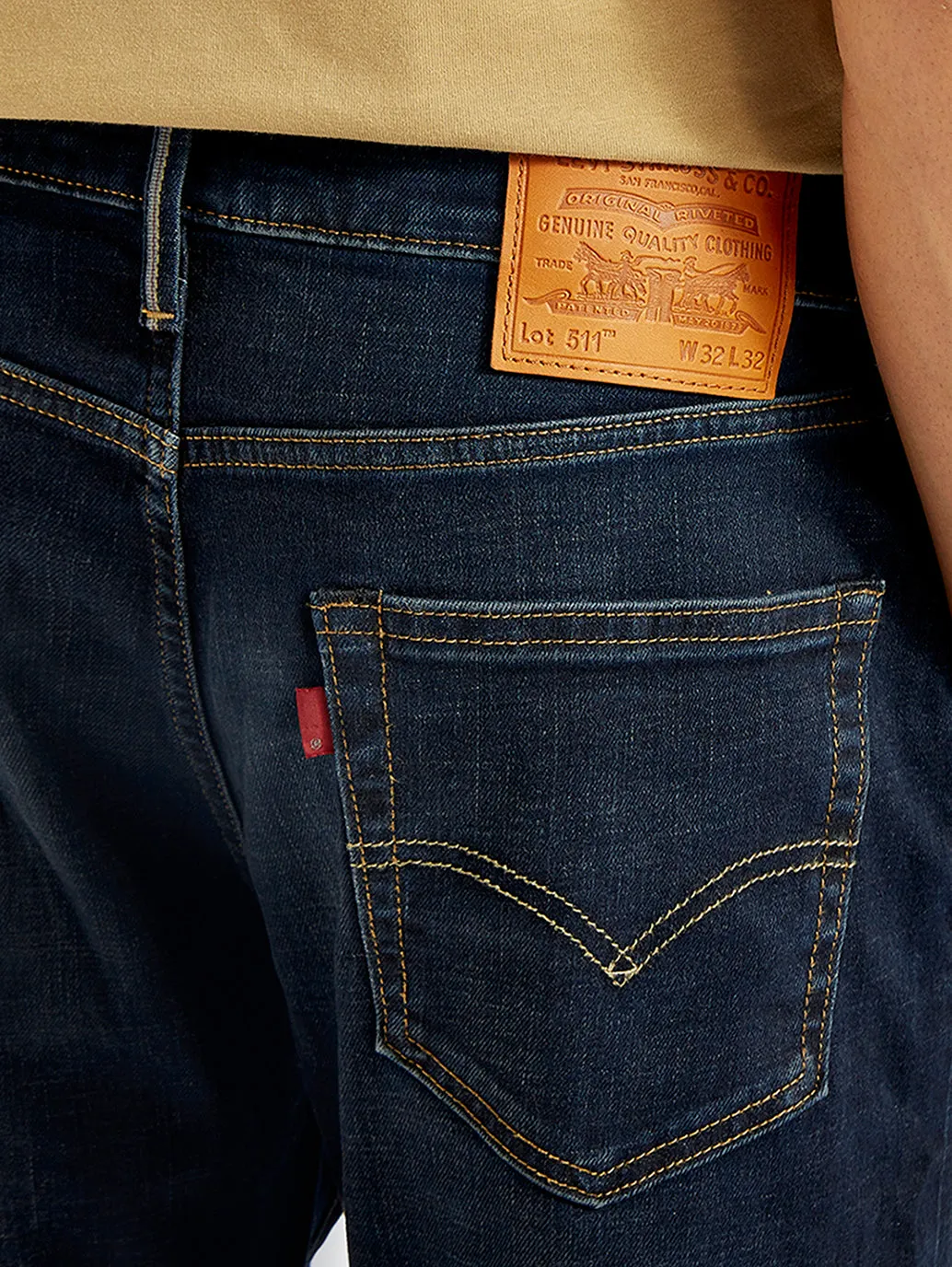 Men's 511 Navy Blue Slim Fit Mid Rise Jeans