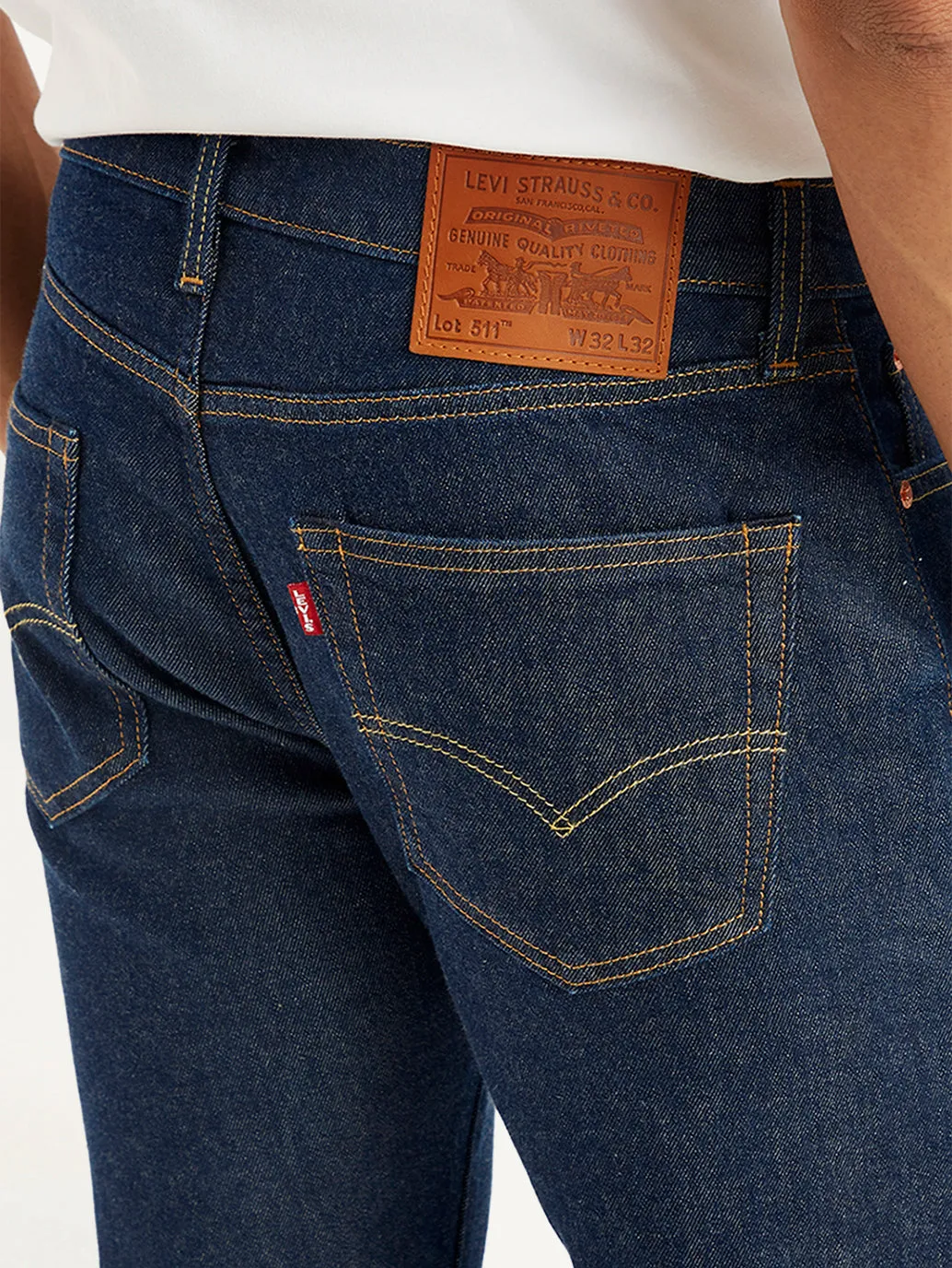 Men's 511 Navy Blue Slim Fit Mid Rise Jeans