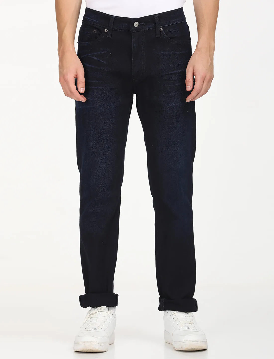 Men's 511 Navy Blue Slim Fit Mid Rise Jeans