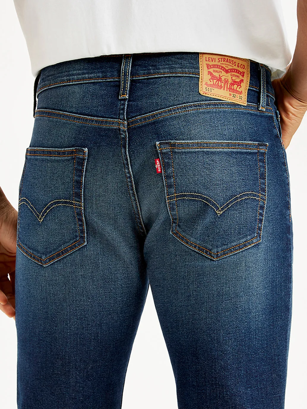 Men's 511 Navy Blue Slim Fit Mid Rise Jeans