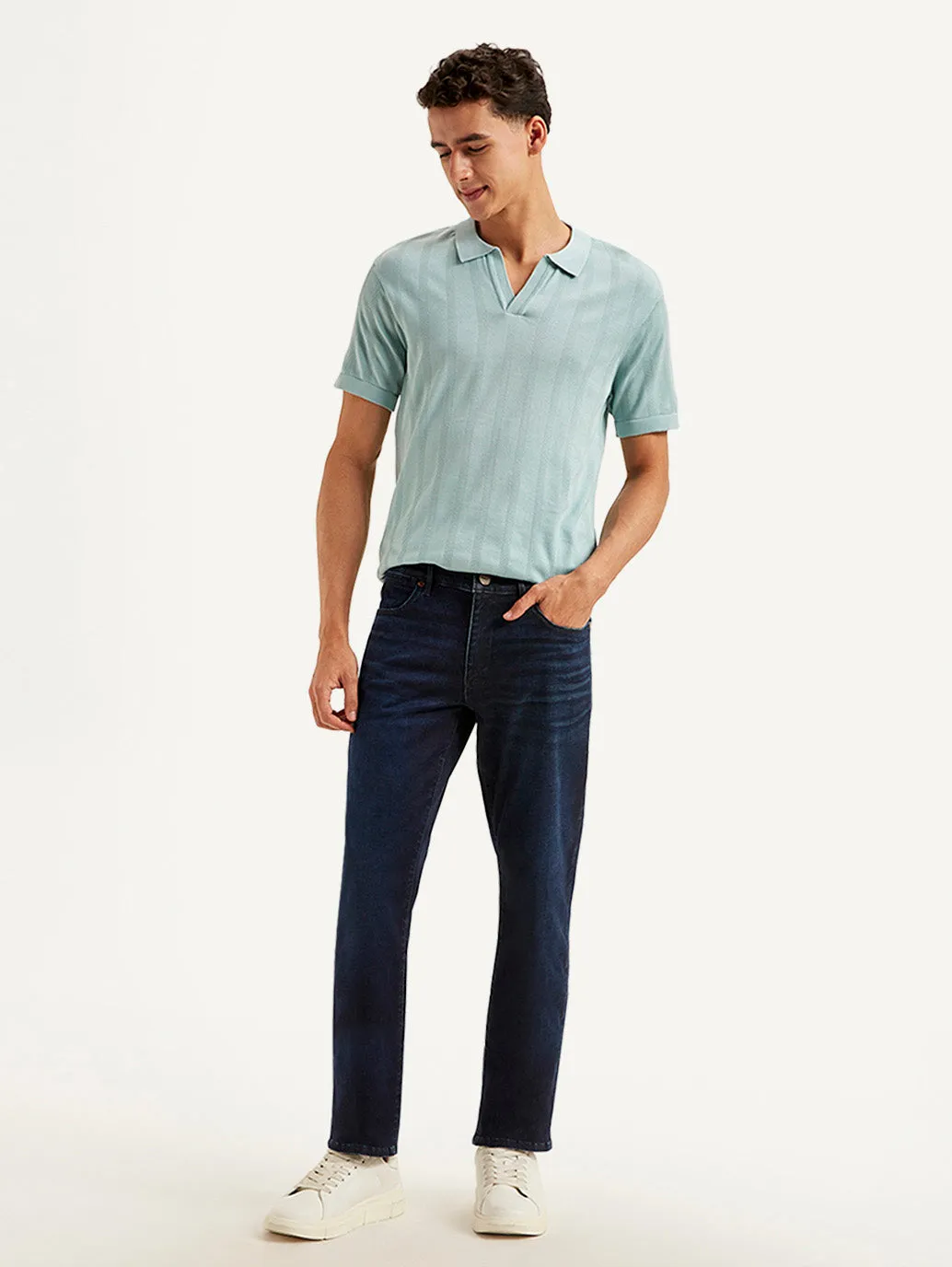 Men's 511 Navy Blue Slim Fit Mid Rise Jeans