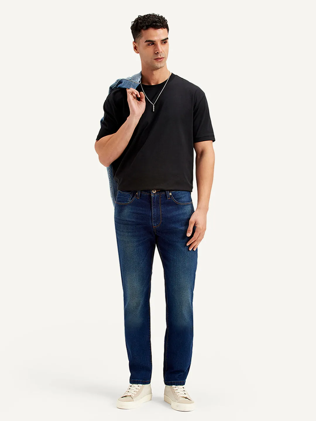 Men's 511 Navy Blue Slim Fit Mid Rise Jeans