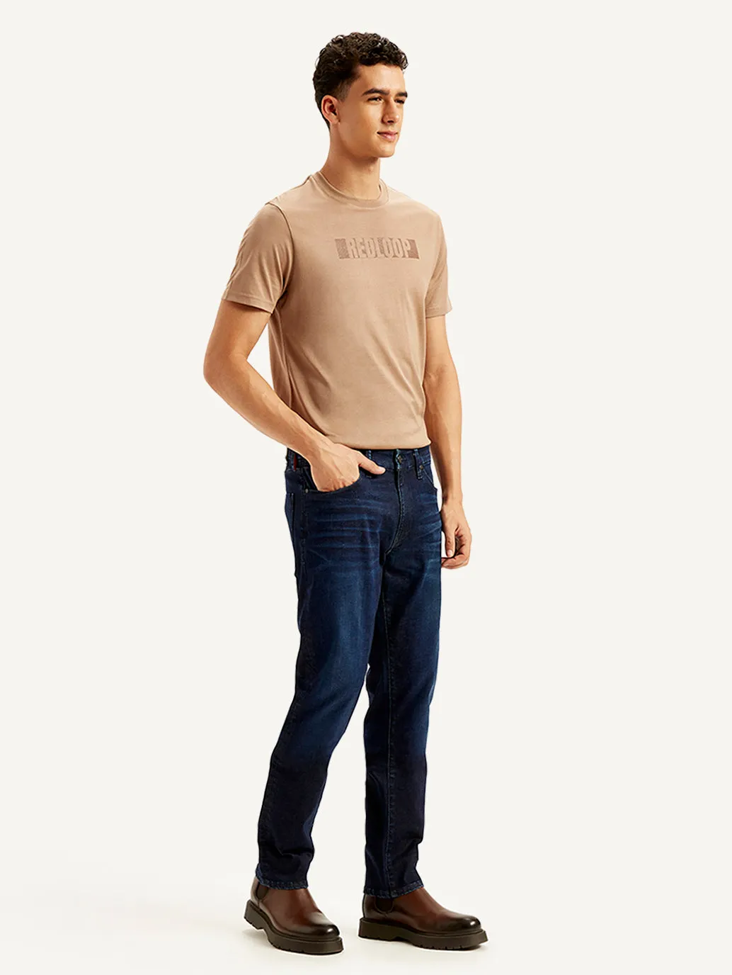 Men's 511 Navy Blue Slim Fit Mid Rise Jeans