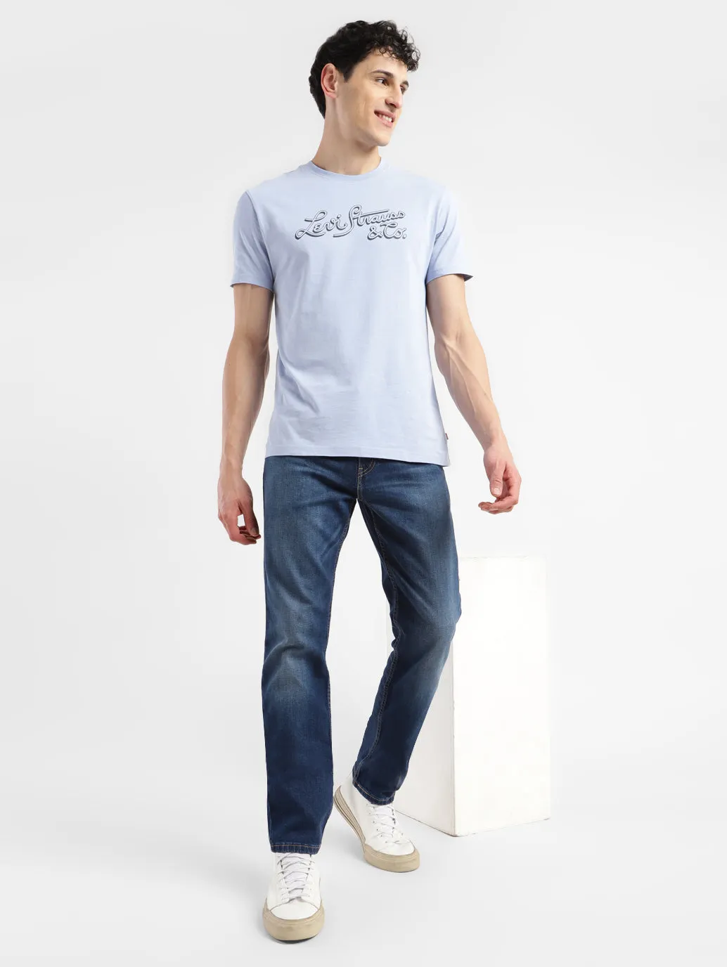 Men's 511 Navy Blue Slim Fit Mid Rise Jeans