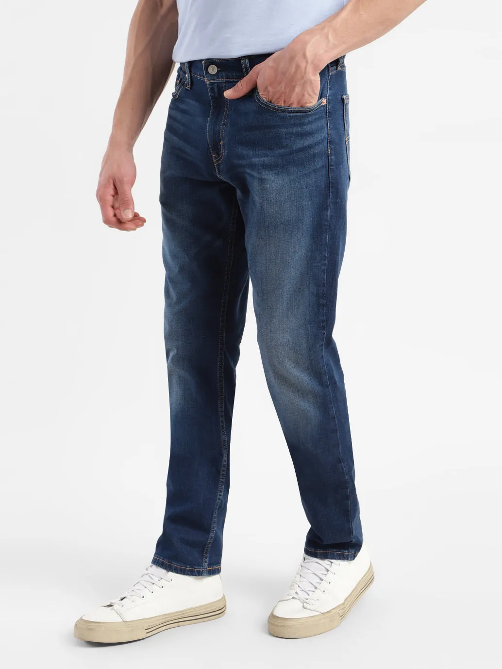 Men's 511 Navy Blue Slim Fit Mid Rise Jeans