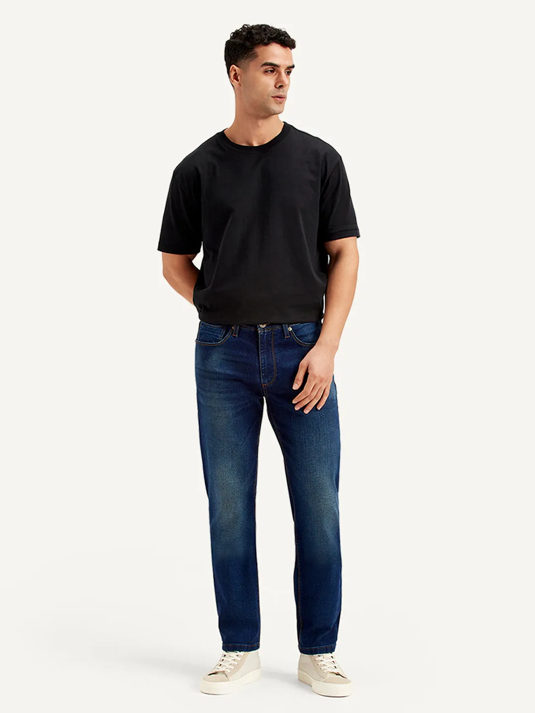 Men's 511 Navy Blue Slim Fit Mid Rise Jeans