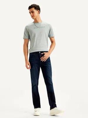 Men's 511 Navy Blue Slim Fit Mid Rise Jeans