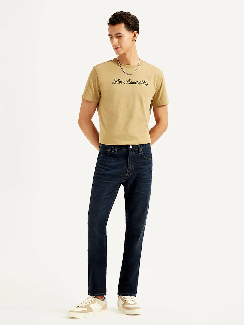 Men's 511 Navy Blue Slim Fit Mid Rise Jeans