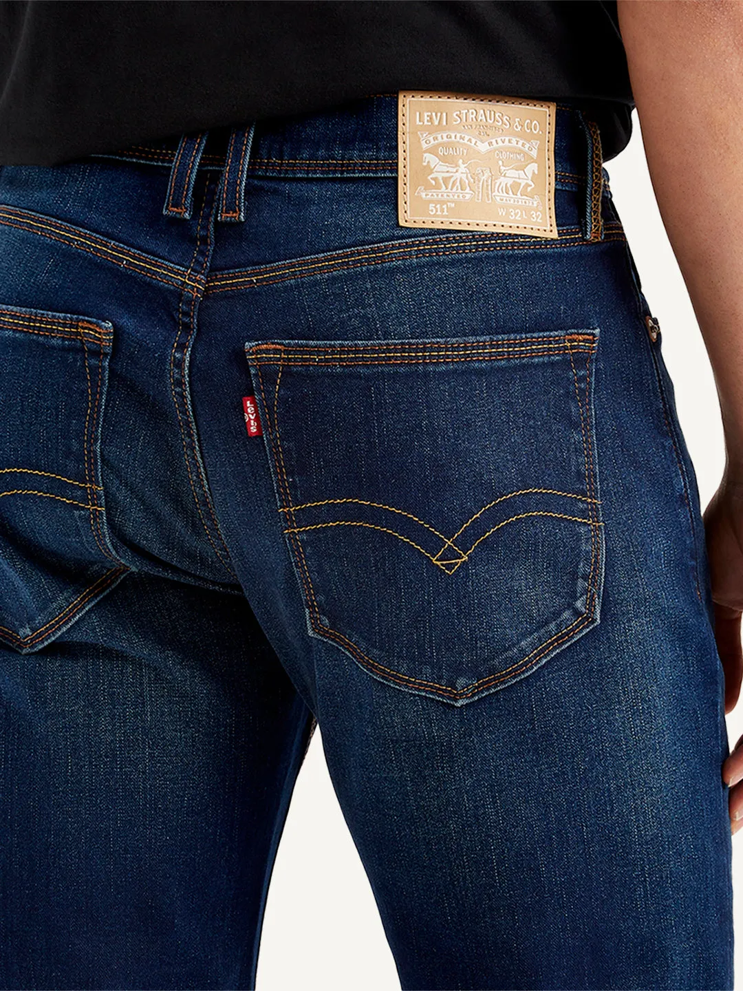Men's 511 Navy Blue Slim Fit Mid Rise Jeans