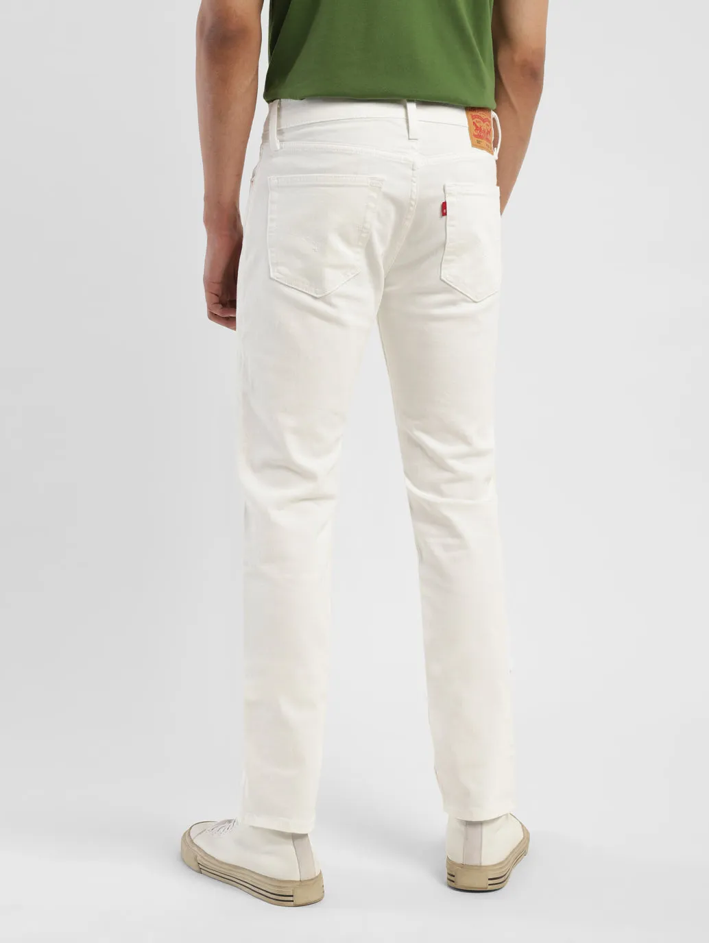 Men's 511 White Slim Fit Mid Rise Jeans