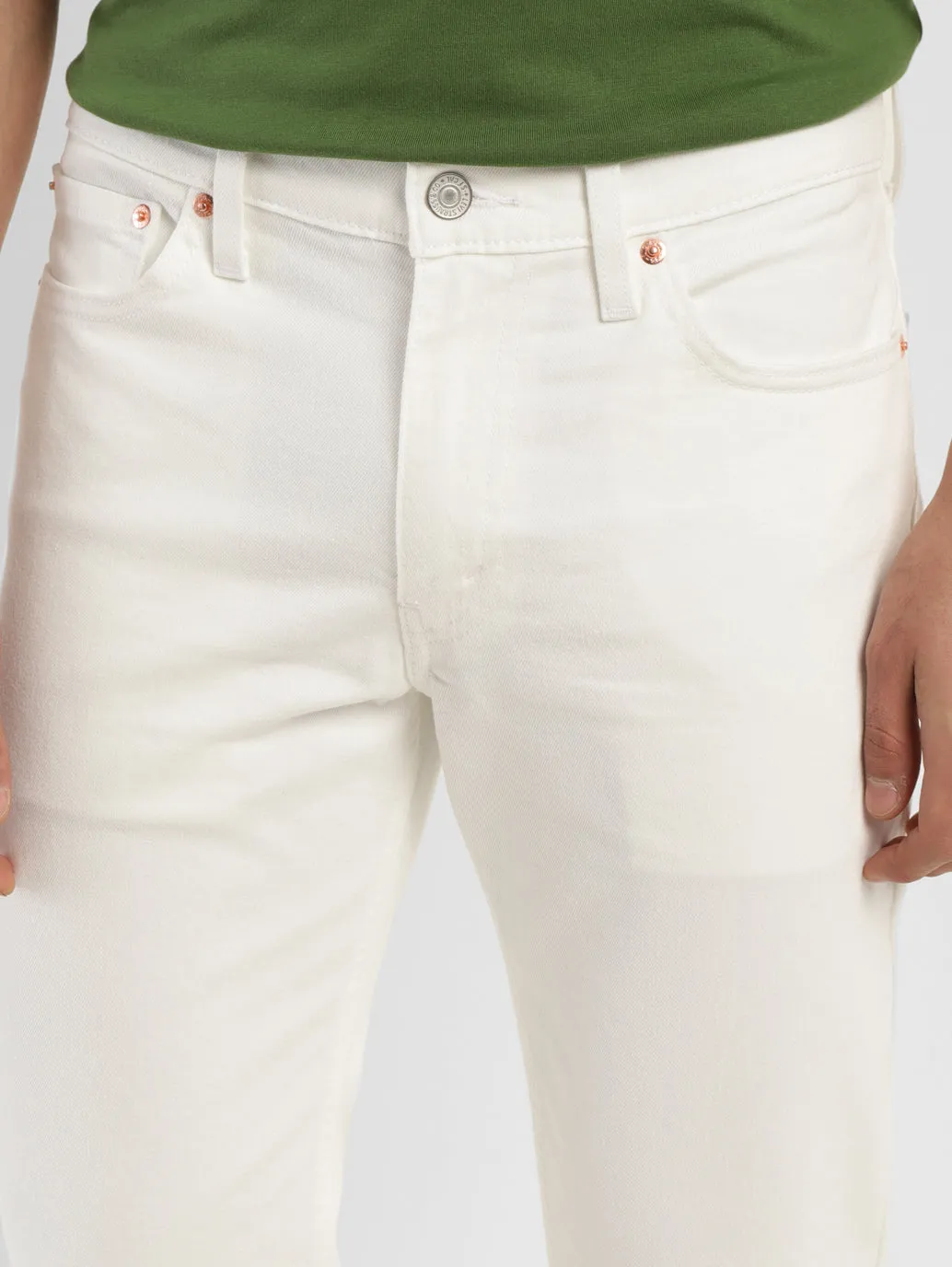 Men's 511 White Slim Fit Mid Rise Jeans